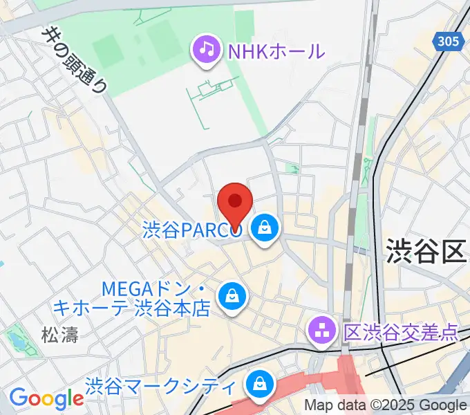 aube渋谷の地図
