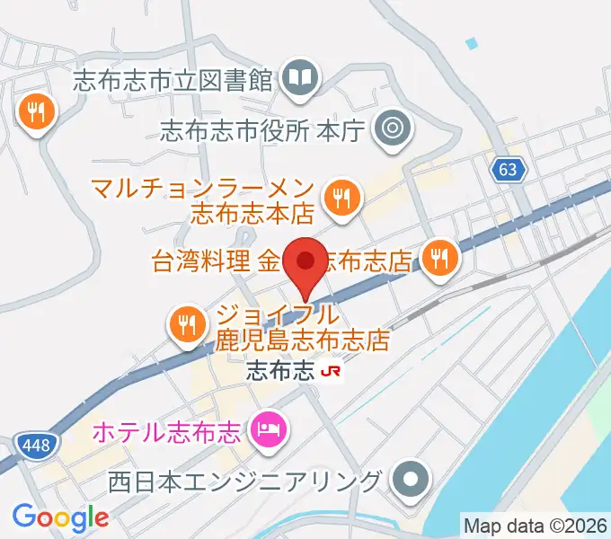 FM志布志の地図