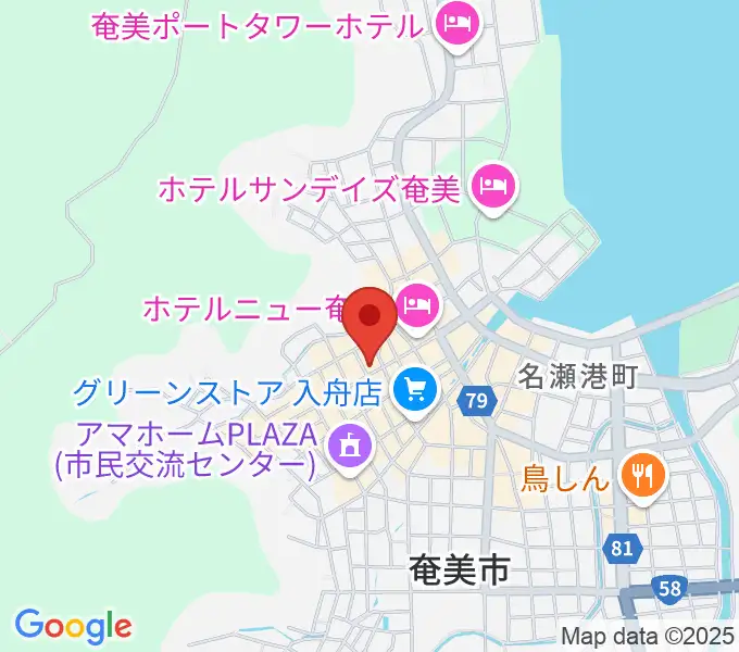 あまみエフエム ディ！ウェイヴの地図