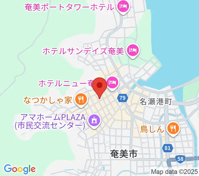 あまみエフエム ディ!ウェイヴの地図