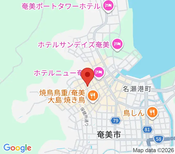 あまみエフエム ディ!ウェイヴの地図
