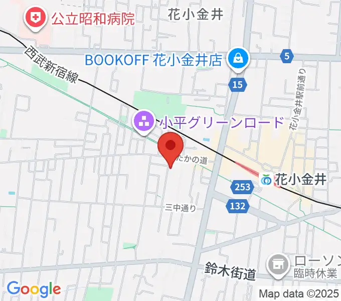 花小金井ライブハウスTSPの地図