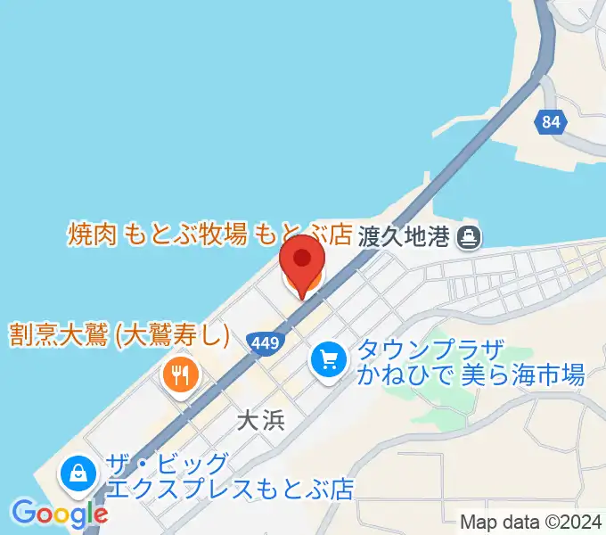 ちゅらハートFMもとぶの地図