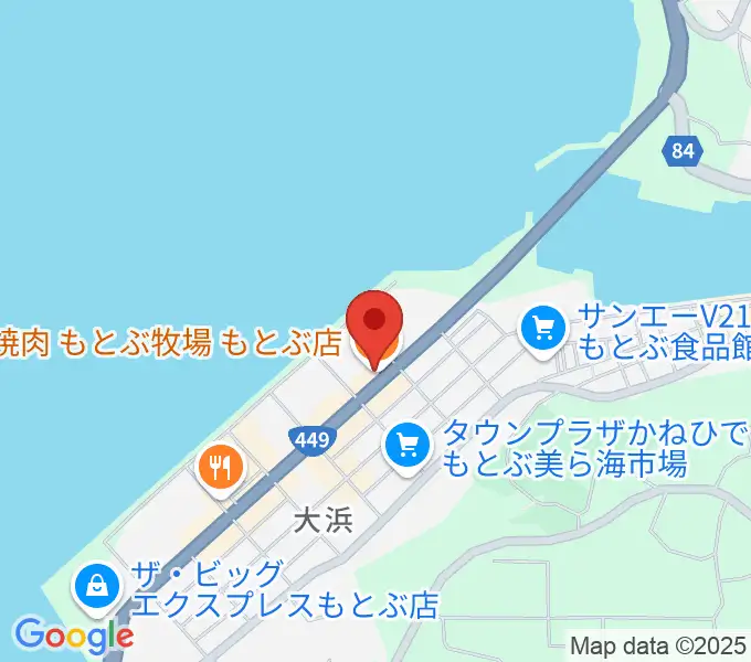 ちゅらハートFMもとぶの地図