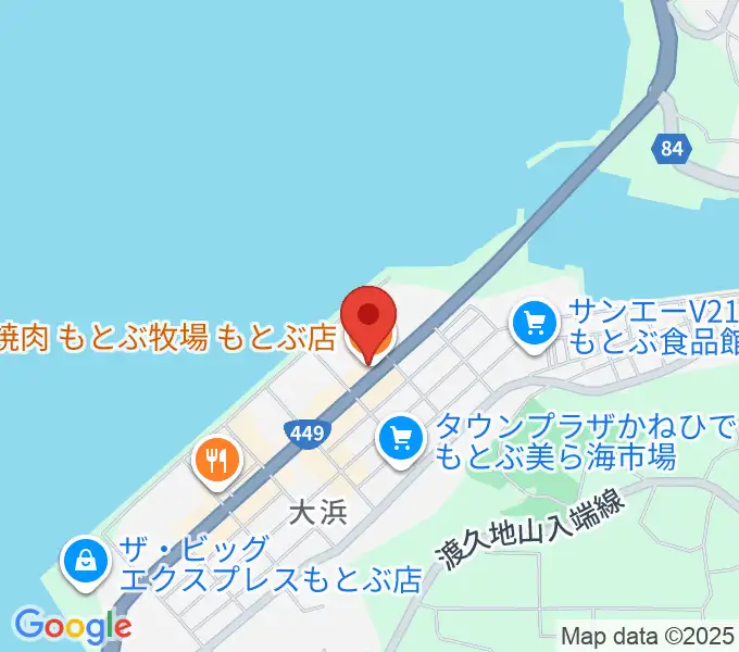 ちゅらハートFMもとぶの地図