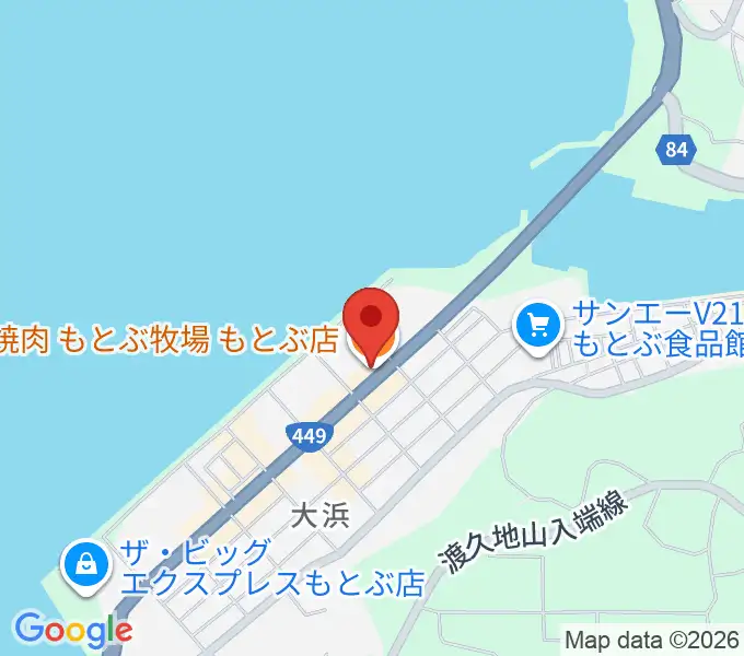 ちゅらハートFMもとぶの地図