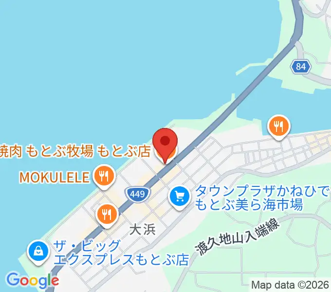 ちゅらハートFMもとぶの地図
