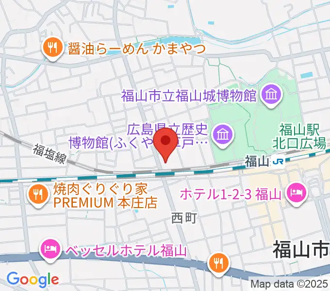 レディオBINGO エフエムふくやまの地図