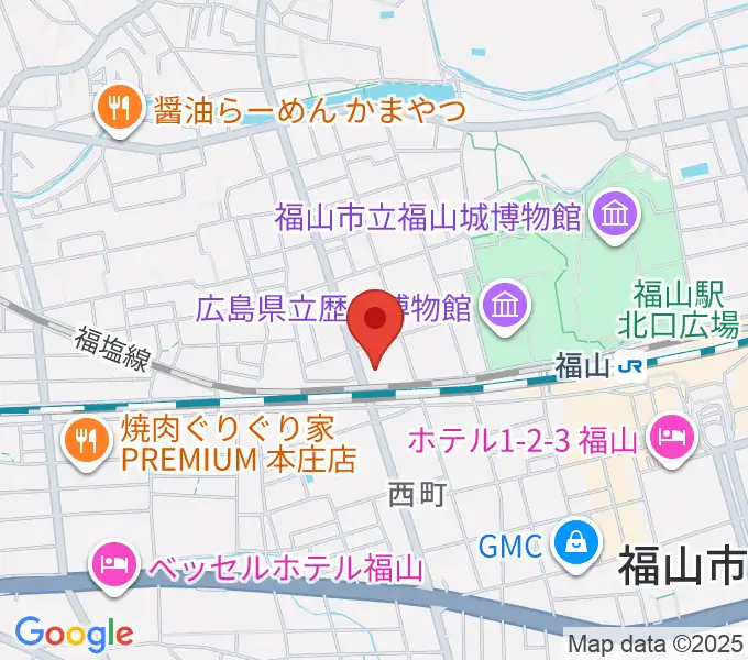 レディオBINGO エフエムふくやまの地図