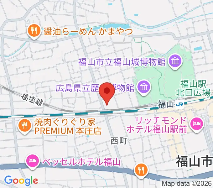 レディオBINGO エフエムふくやまの地図