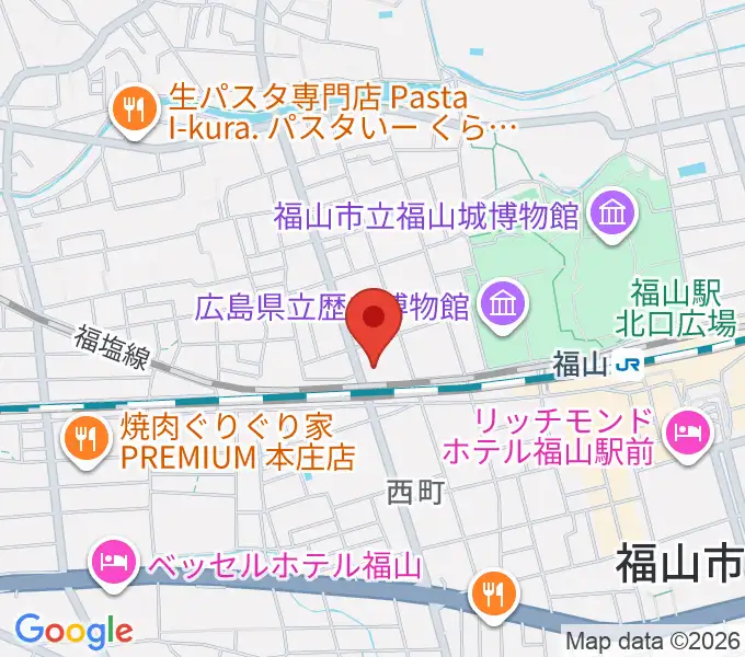 レディオBINGO エフエムふくやまの地図