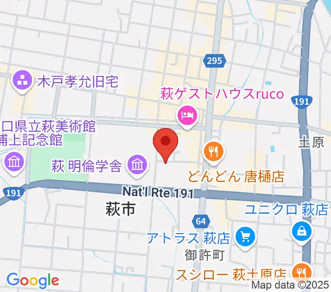 エフエム萩の地図
