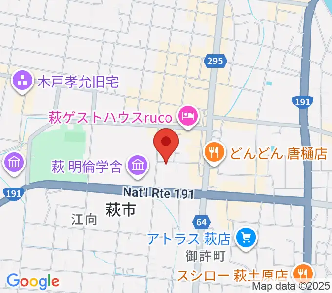 エフエム萩の地図