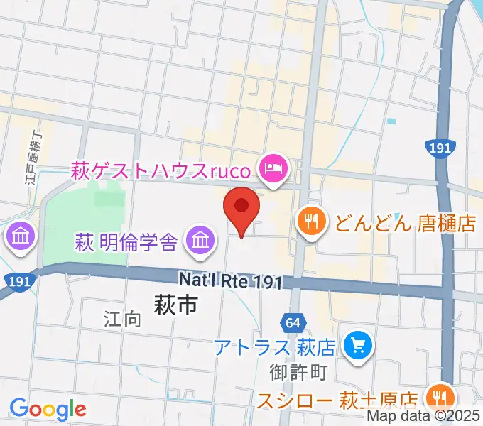 エフエム萩の地図