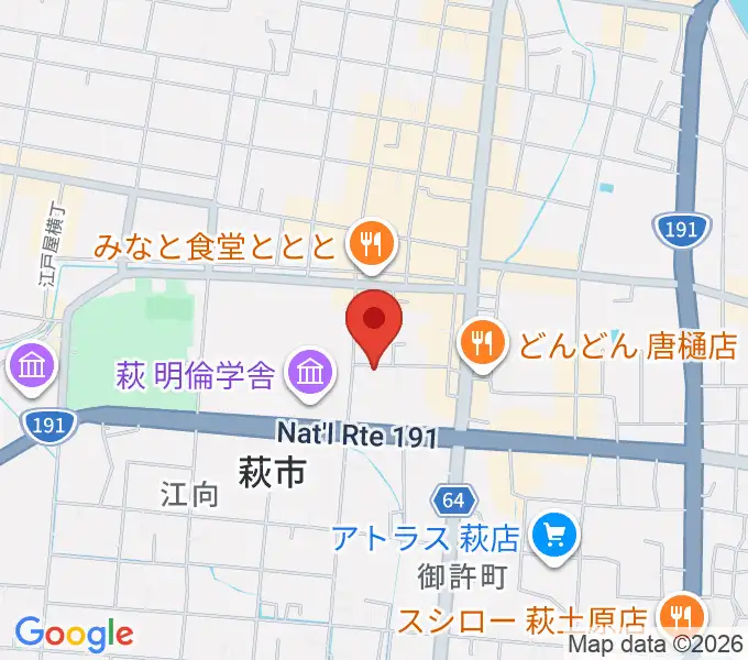 エフエム萩の地図