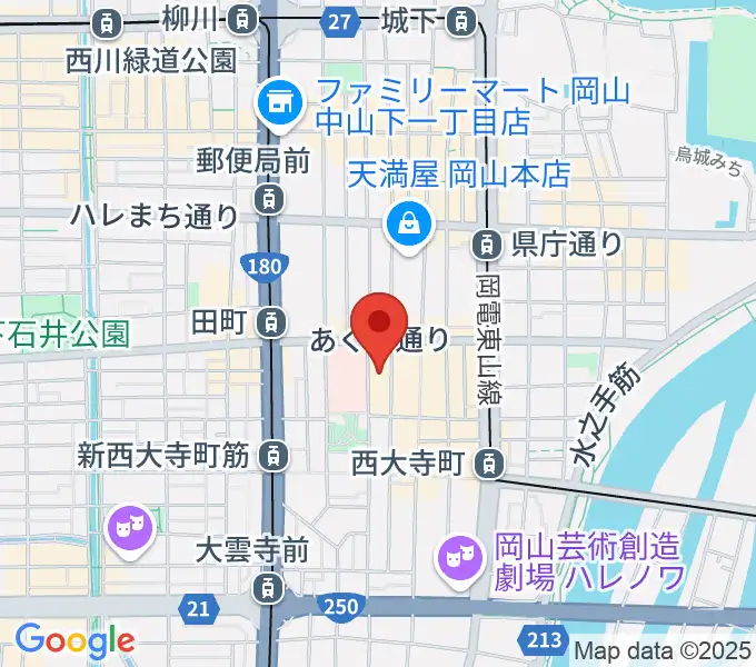 レディオモモの地図
