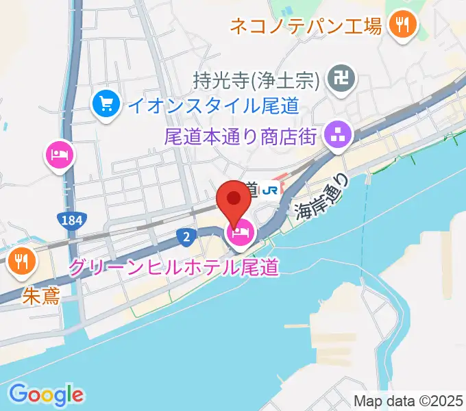エフエムおのみちの地図
