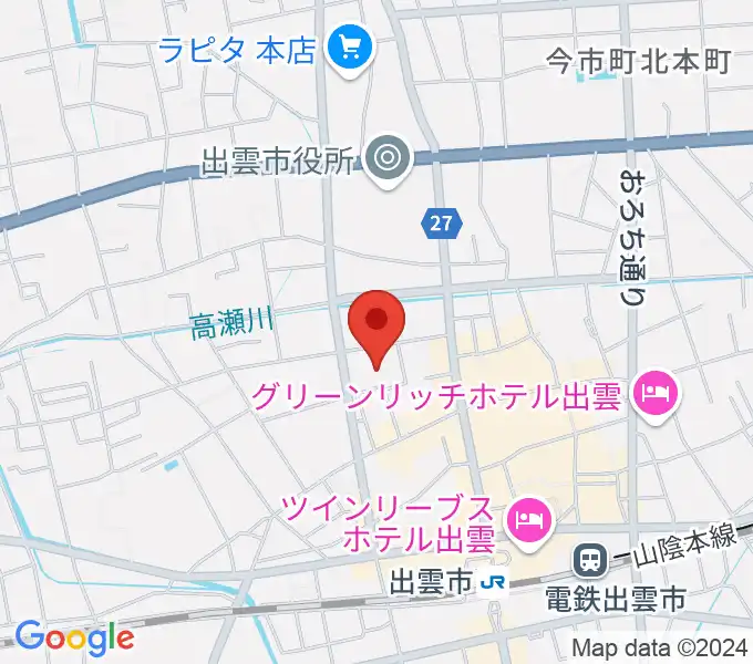 エフエムいずもの地図