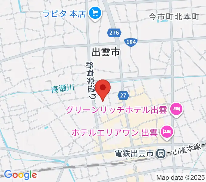 エフエムいずもの地図