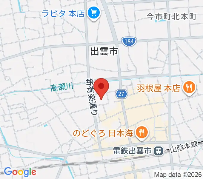 エフエムいずもの地図