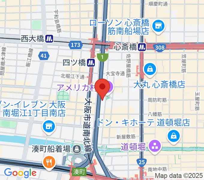 アメリカ村DROPの地図