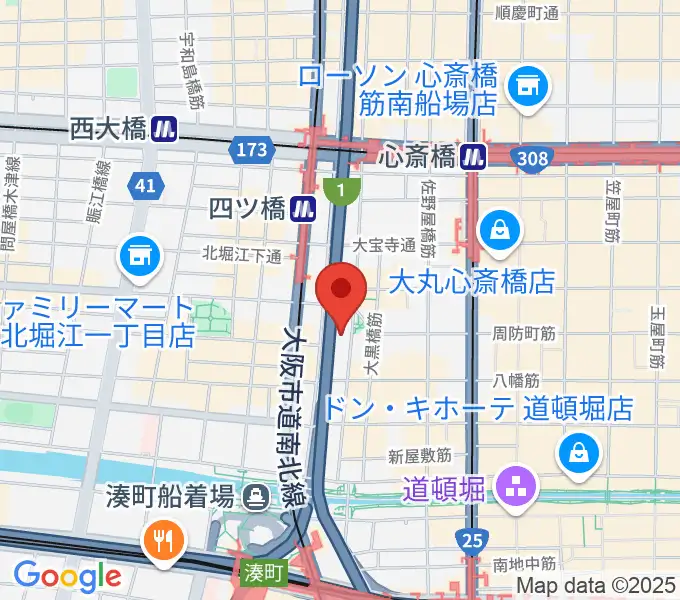 アメリカ村DROPの地図