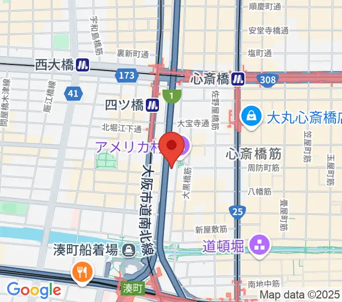 アメリカ村DROPの地図