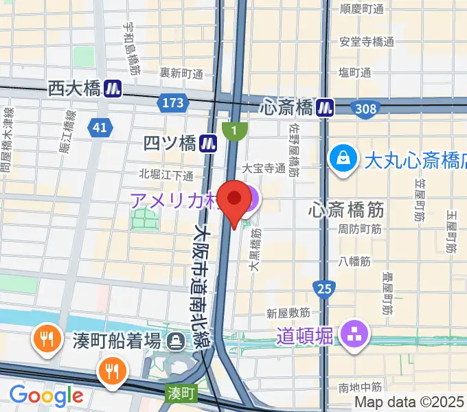 アメリカ村DROPの地図