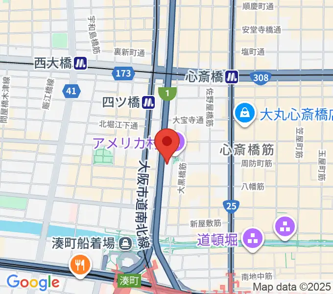 アメリカ村DROPの地図