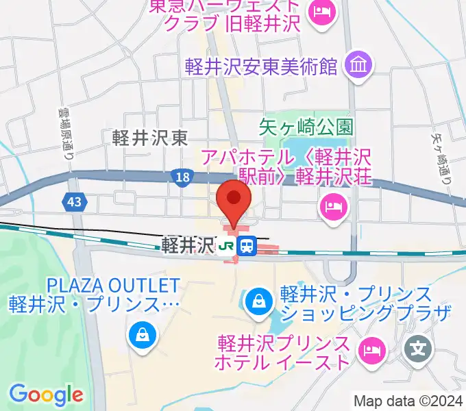 FM軽井沢の地図