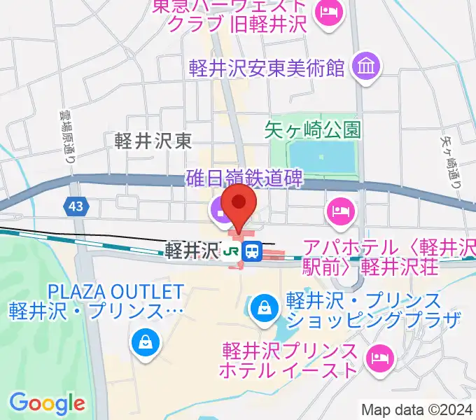 FM軽井沢の地図