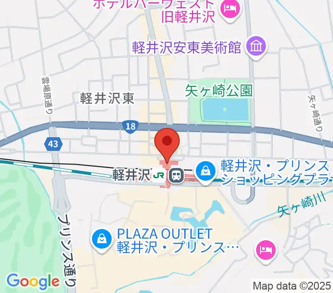 FM軽井沢の地図