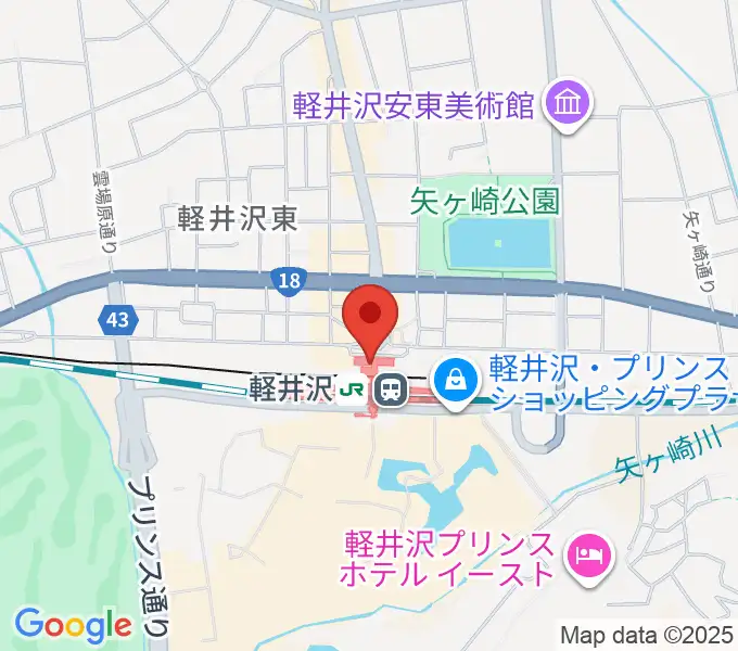 FM軽井沢の地図