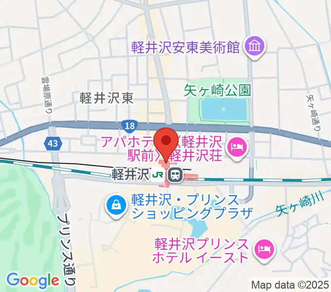 FM軽井沢の地図
