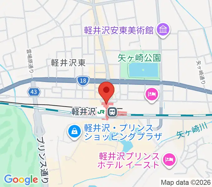 FM軽井沢の地図