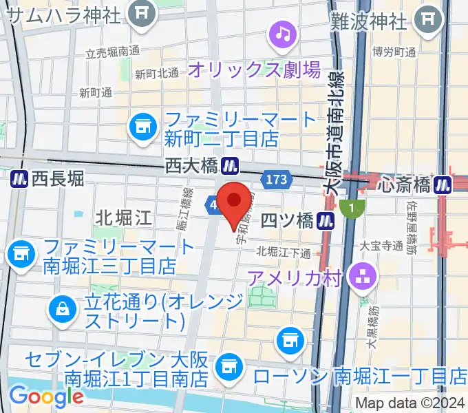 北堀江club vijonの地図