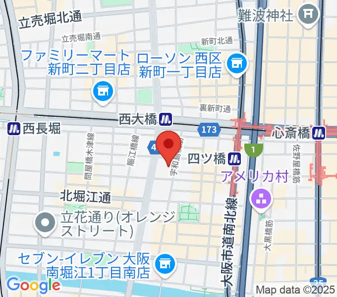 北堀江club vijonの地図