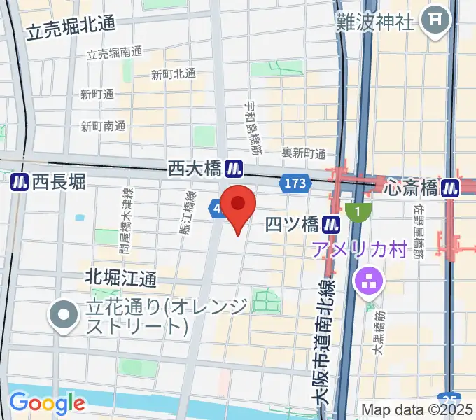 北堀江club vijonの地図