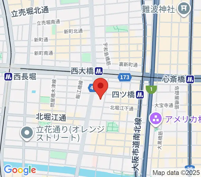 北堀江club vijonの地図