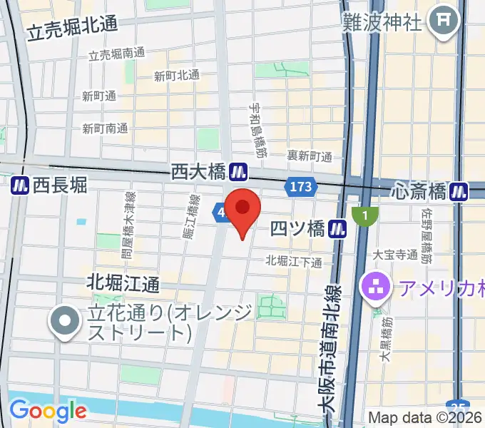 北堀江club vijonの地図