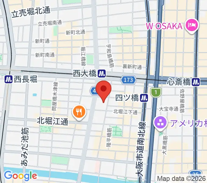 北堀江club vijonの地図