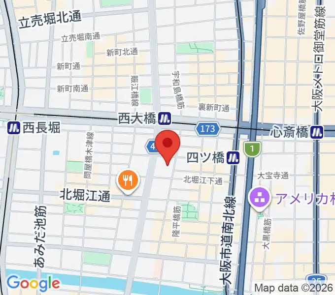 北堀江club vijonの地図