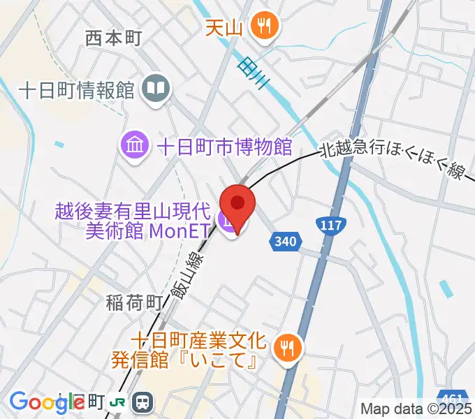 エフエムとおかまちの地図