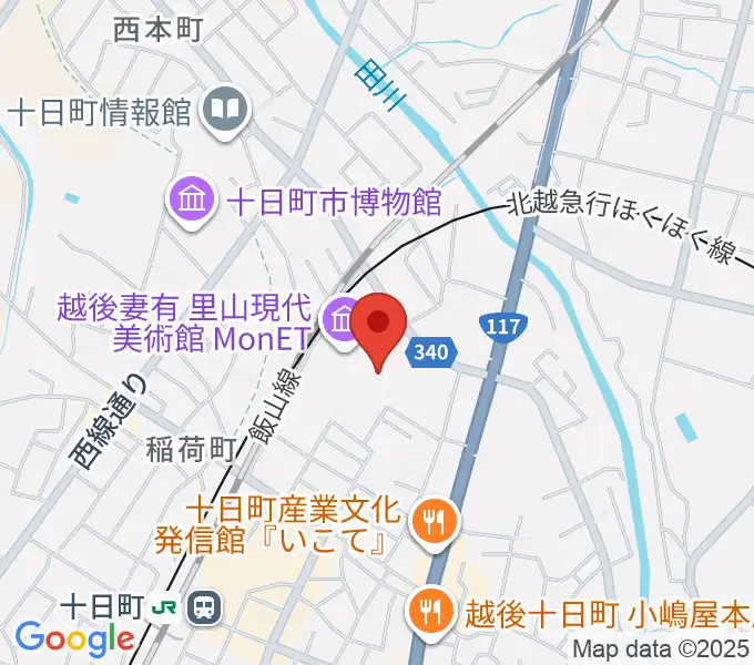 エフエムとおかまちの地図