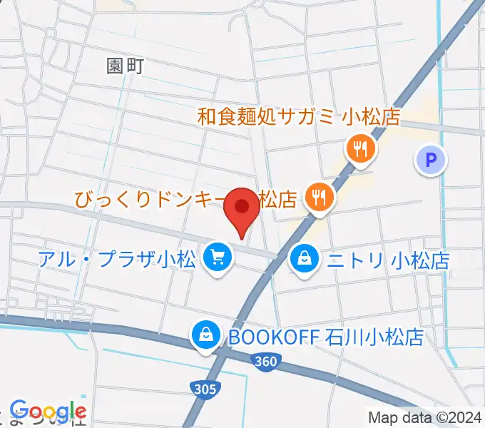 ラジオこまつの地図