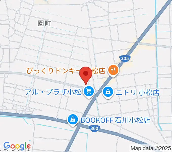 ラジオこまつの地図