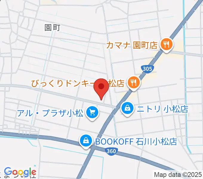 ラジオこまつの地図