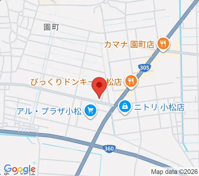 ラジオこまつの地図