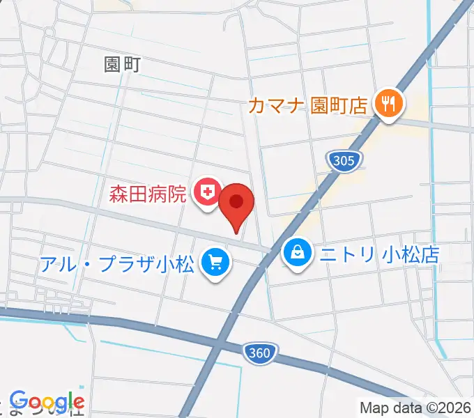 ラジオこまつの地図