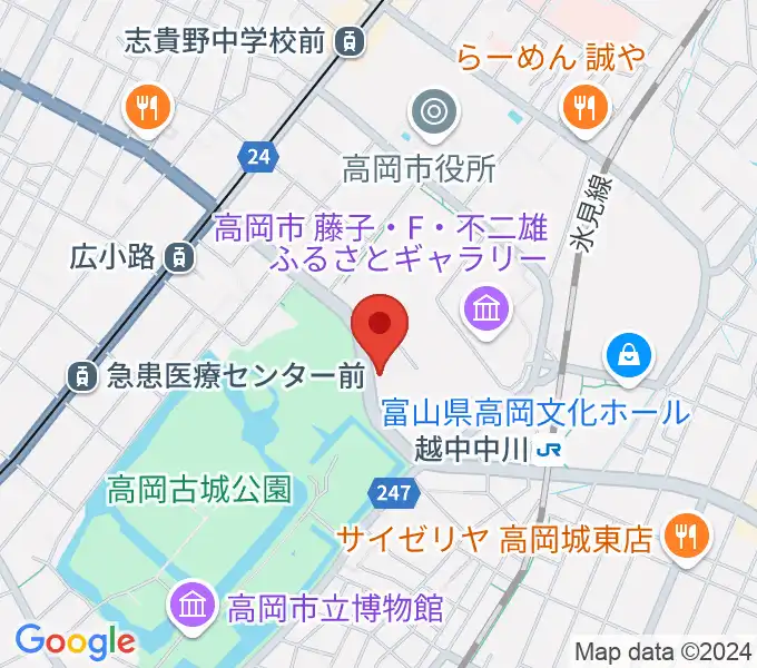 ラジオたかおかの地図